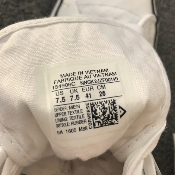 Converse Ctas HI white white black WMNS AUTHENTIC - Picture 6 of 7